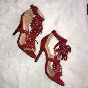 NWOB Red Strappy High Heel Sandals